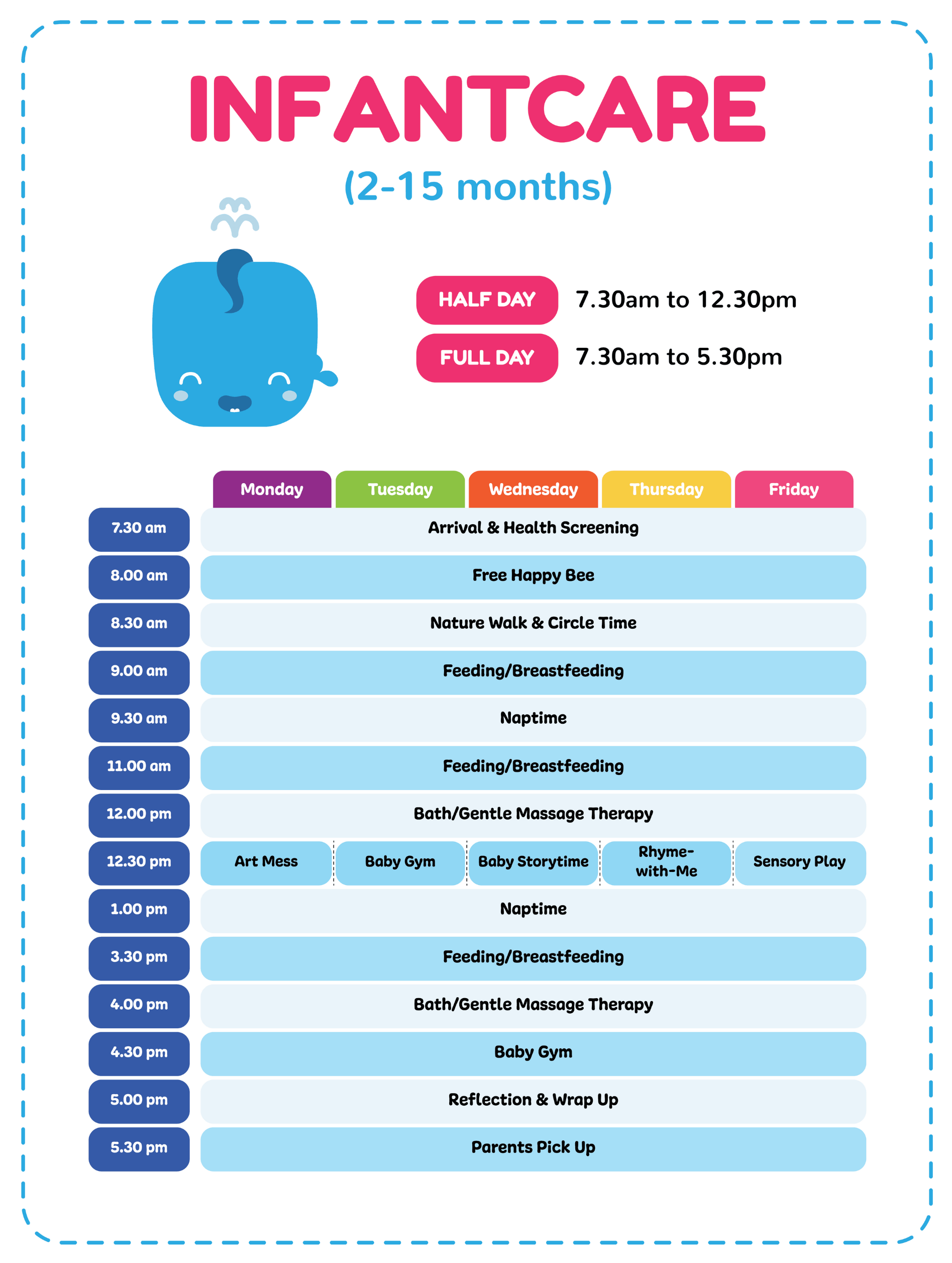 Daily Schedule Routine Activities - Infants (Baby) | Love & Laugh