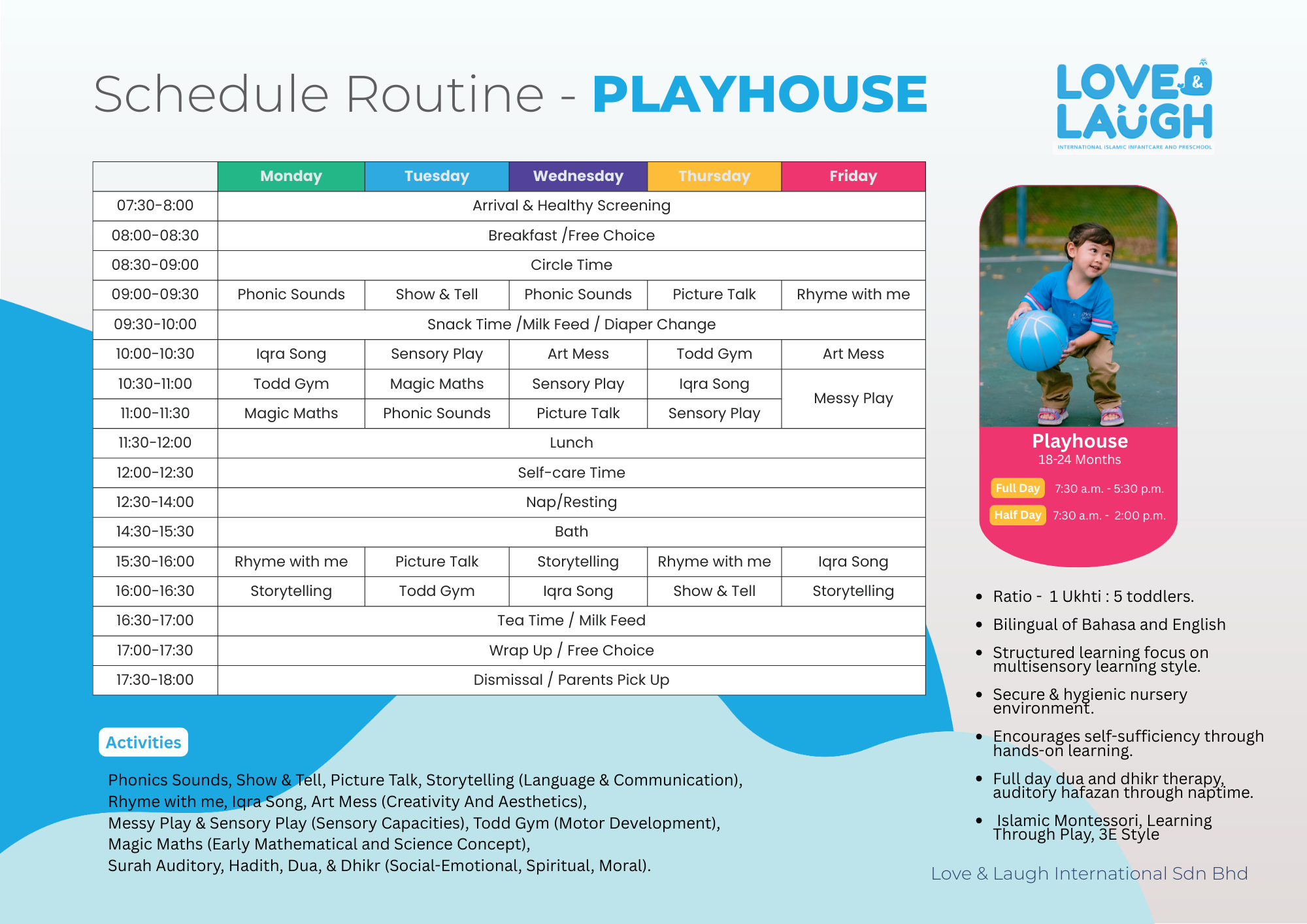 Schedule Routine Playhouse